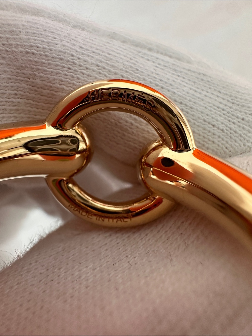 Hermes Mors scarf 90 ring Gold Tone - Picture 6 of 7